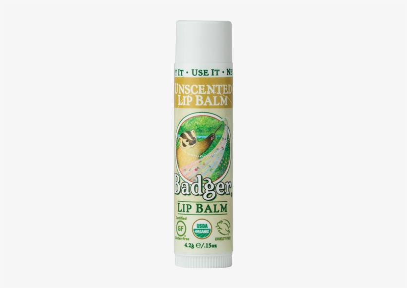Unscented Classic Lip Balm - Badger Balm Lip Balm Unscented 4.2 Grams, transparent png download