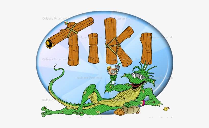 Tiki Lizard Wall Calendar, transparent png download