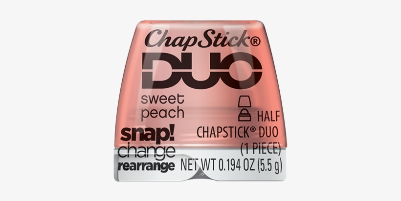 Chapstick® Duo - Chapstick Duo Sweet Peach Lip Balm - 5ml, transparent png download