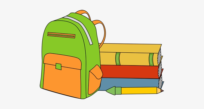 Adrian Public Schools Located In Adrian, Michigan - Cartoon Backpack And Books, transparent png download