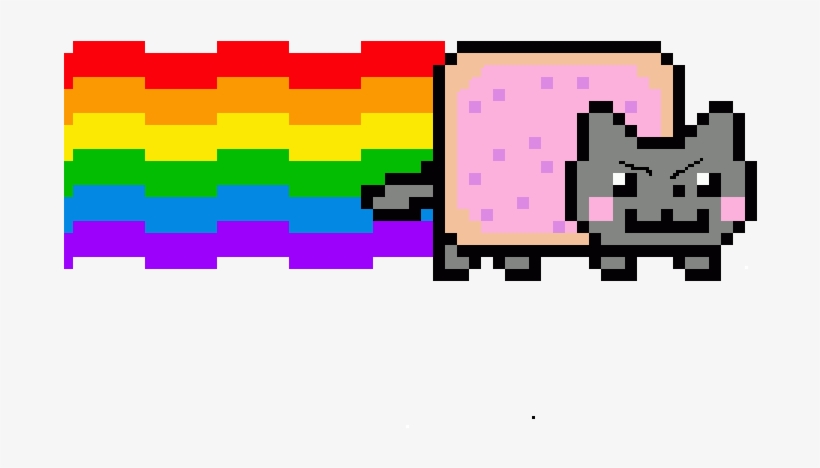 Pixilart Nyan Cat Yadyb Png Nyan Cat Start Button - Nyan Cat Glitch Gif, transparent png download