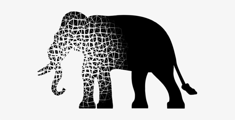 African Elephant Elephants Silhouette Indian Elephant - Elephants Black And White Silhouettes, transparent png download