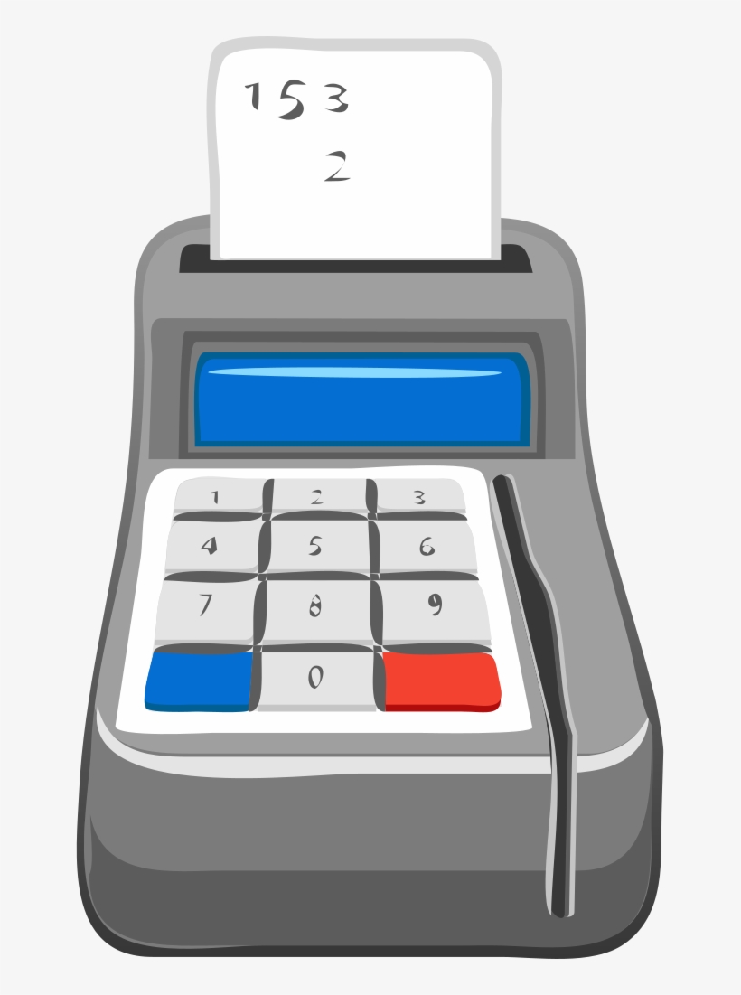 Checkout, Calculator, Cash Machines, Keyboard, Keys - Receipt Clipart, transparent png download