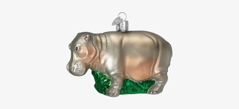 Christmas Ornament - Old World Christmas Hippopotamus Glass Ornament, transparent png download
