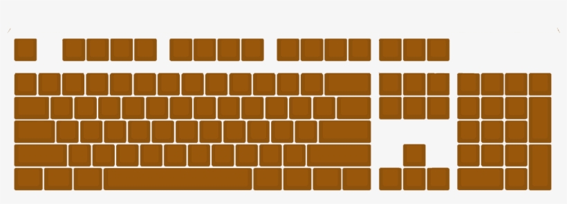 Copper Keyboard Key's - Gmk White On Black, transparent png download