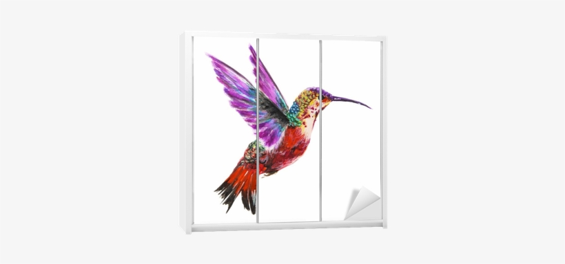 Isolated Watercolor Hummingbird On White Background - Koliber Castorama, transparent png download
