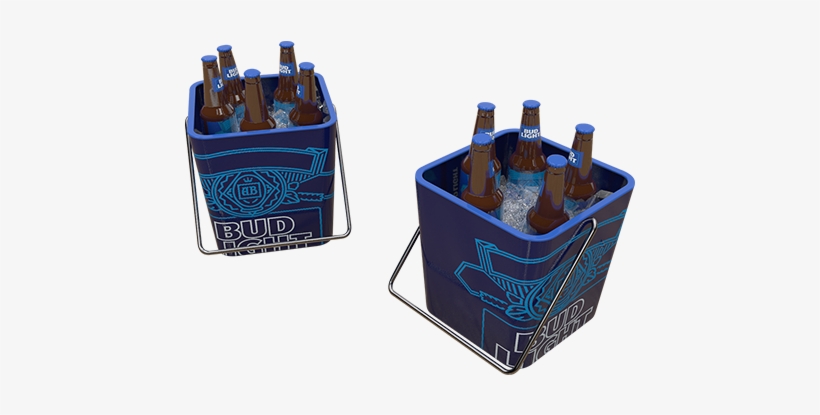 Bud Light Retro Logo Acrylic Square Bucket - Bucket, transparent png download