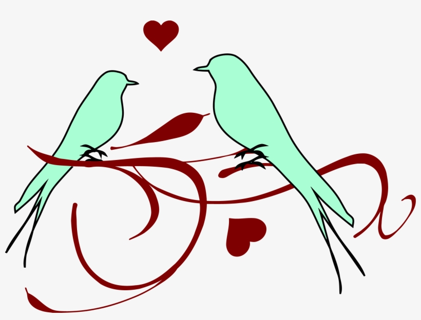 Love Birds Clipart Png, transparent png download