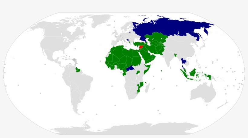 Censorship In Islamic Societies - Oic Map, transparent png download