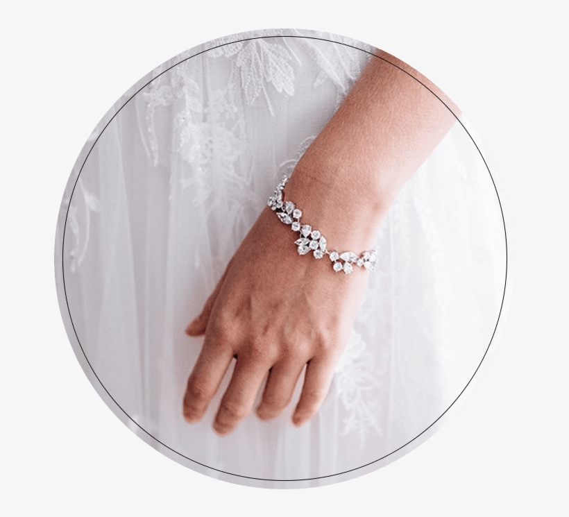 Close Up Of Bride Wearing Rhinestone Floral Design - Engagement Ring, transparent png download