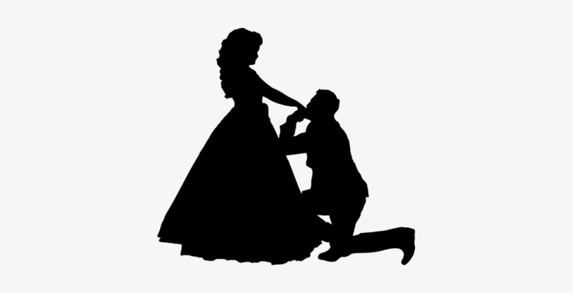 Woman Bride Husband Love - Man On One Knee Proposing, transparent png download