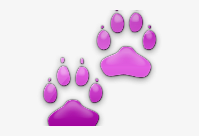 Neon Clipart Dog Paw - Dog Paw, transparent png download