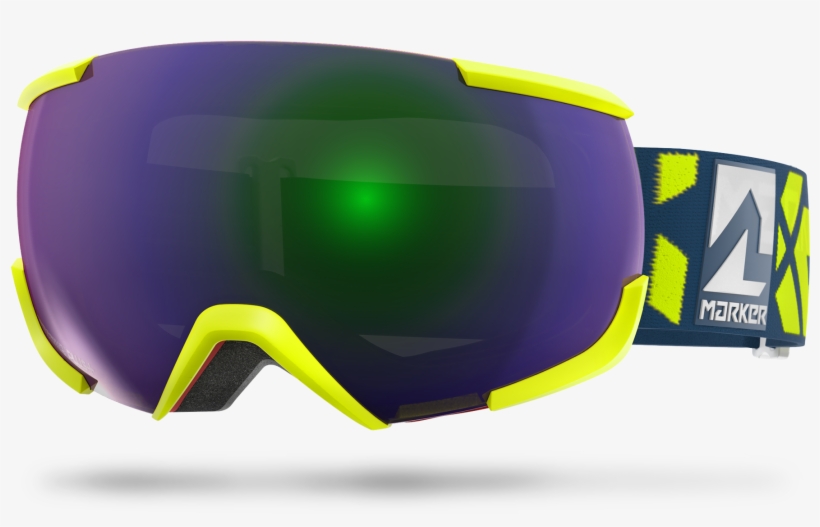 10 Map Neon Yellow - Marker 16:10+map Black/yellow Plasma Mirror Ski Goggles, transparent png download