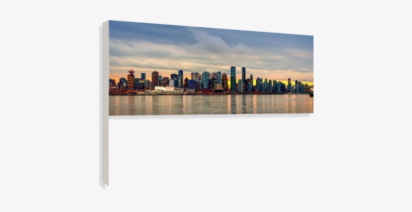 Night Life Of A Huge Seaside Metropolis With Modern - Printing, transparent png download