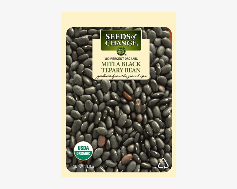 Organic Mitla Black Tepary Dry Soup Bean Seeds - Seeds Of Change, transparent png download