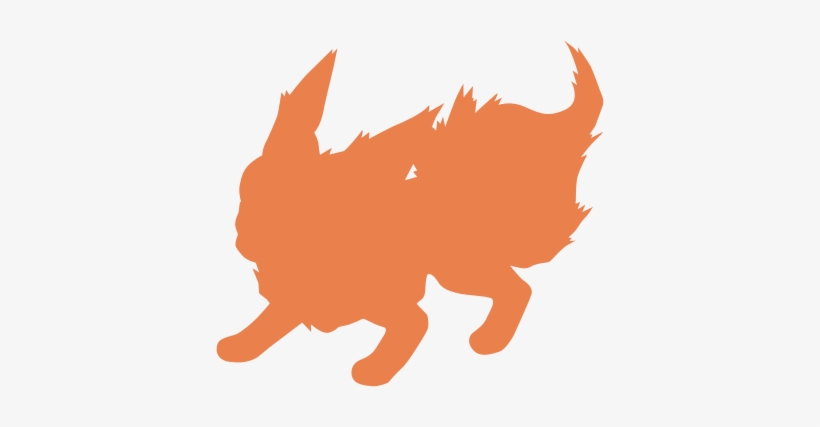 136, Fire, And Orange Image - Flareon Silhouette, transparent png download