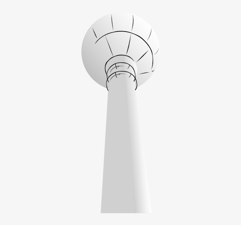 Water Tower Black White Line Art Coloring Book Colouring - Observation Tower, transparent png download