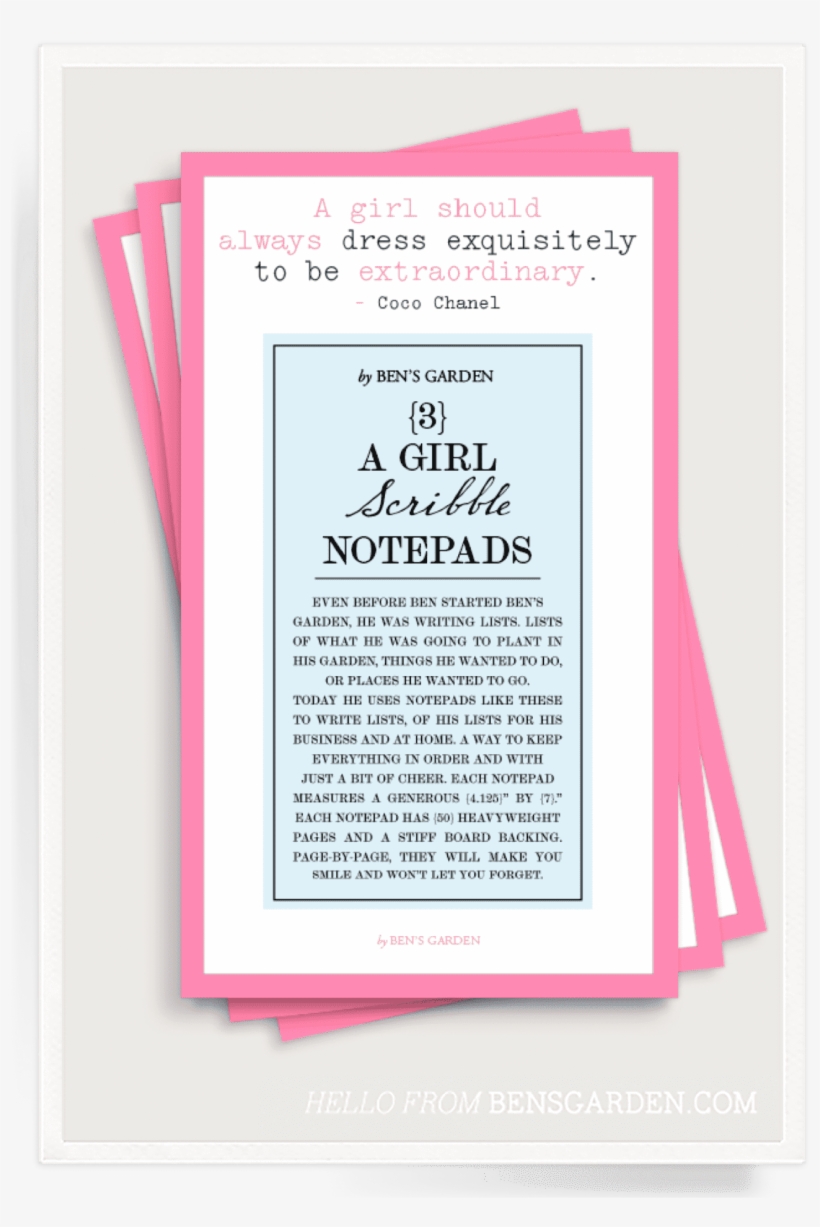 Np 47 315 V=1463332760 - Ben's Garden 'love Me, Love My Dog' Notepads (3-pack), transparent png download