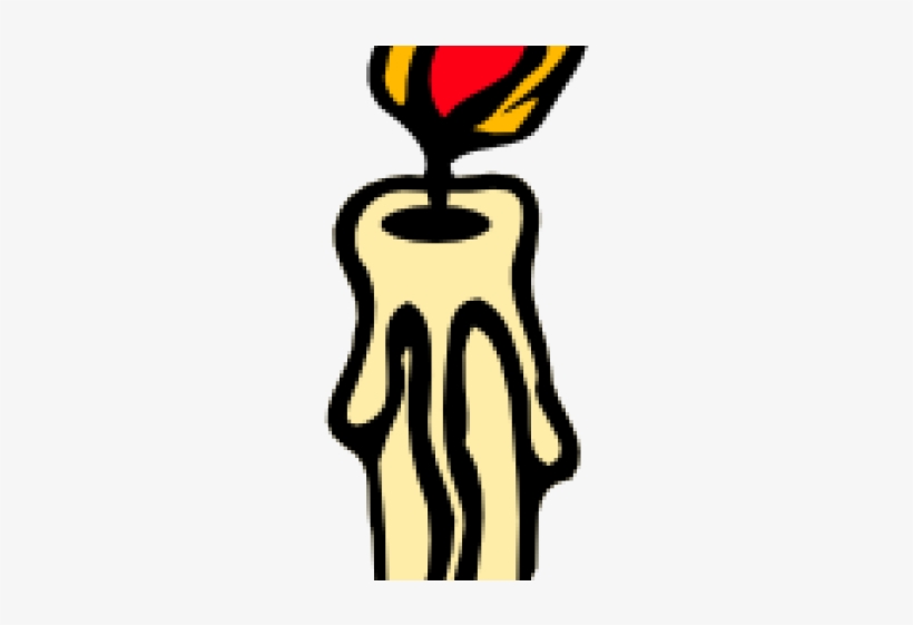 Melting Candle Clipart - Clipart Of Burning Candle, transparent png download