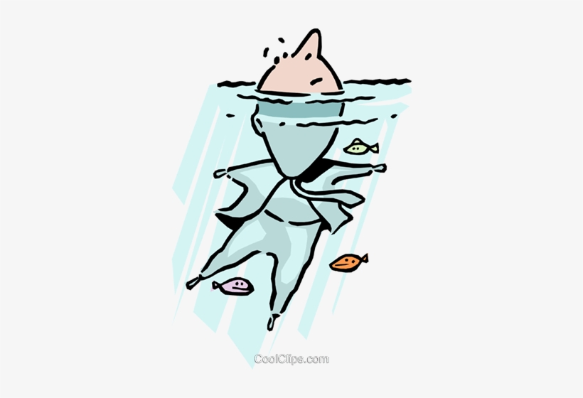 Keep Your Head Above Water Royalty Free Vector Clip - Keep Head Above Water Clipart, transparent png download