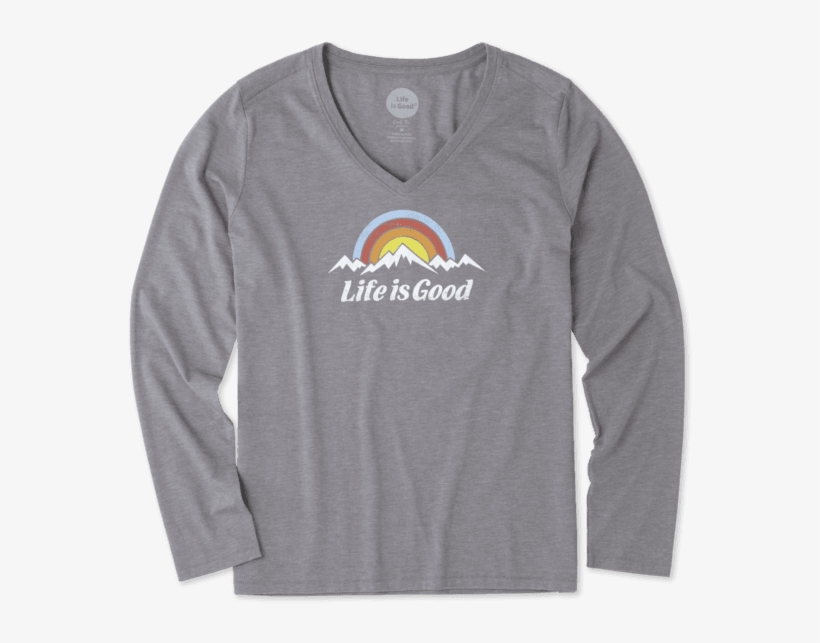 Women's Snowy Mountains Long Sleeve Cool Vee - University Of Oklahoma Women's Shirt, transparent png download