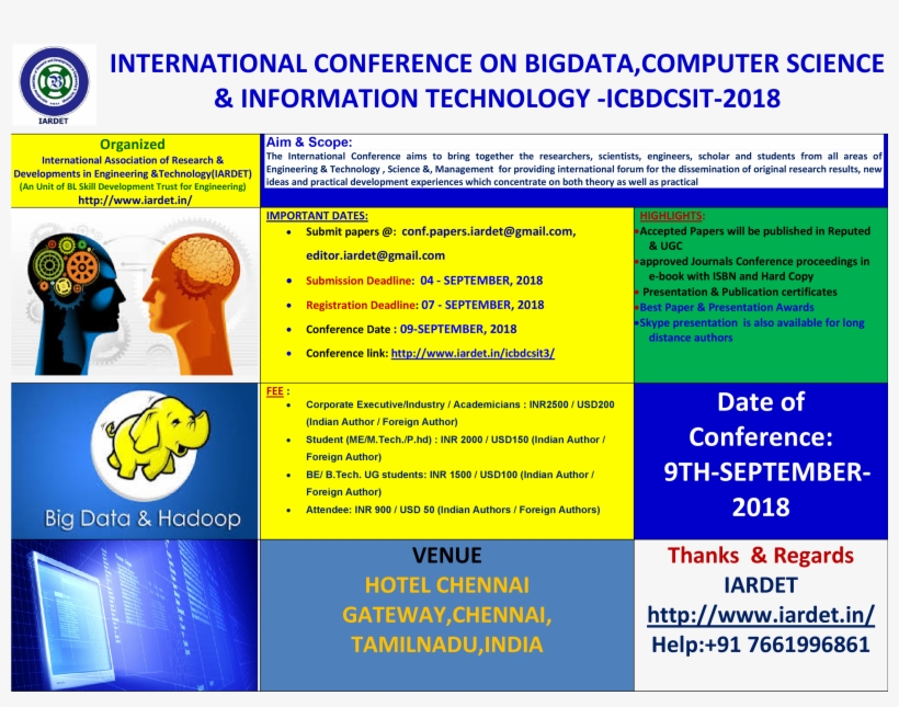 International Conference On Bigdata Computer Science, transparent png download