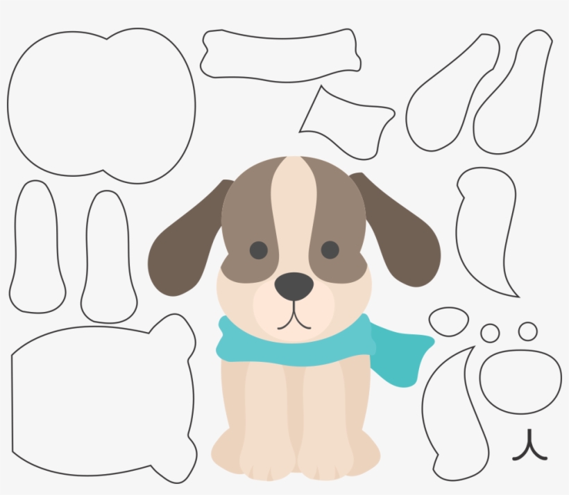Molde De Cachorro, Moldes De Animais, Moldes, Vetor - Moldes De Cachorro, transparent png download