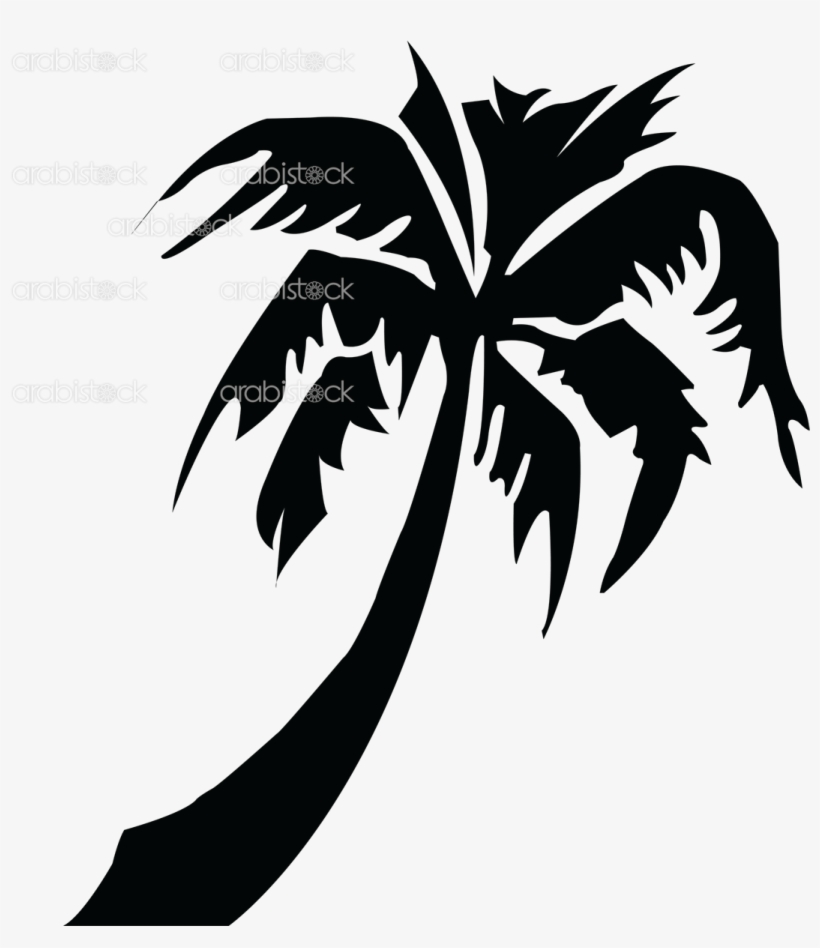 Arabistock Picture Of Palmtree - Tropical Palm Tree Silhouette, transparent png download