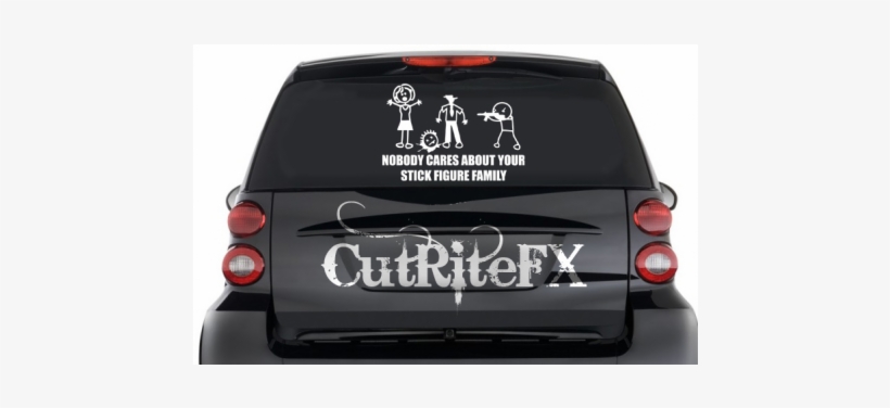 Nobody Cares Stick Figure Family2 - Westfalia Portilo Towbar Mounted Folding 2 Bike Cycle, transparent png download