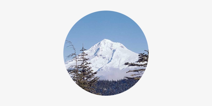 Circular Photo Of Snow Covered Mt - Mt. Hood National Forest, transparent png download