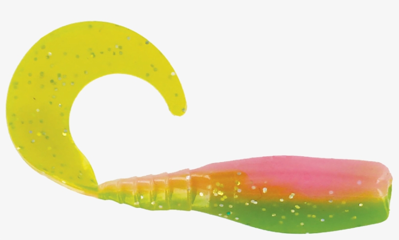 2" Curly Tail Crappie Minnr In Electric Chicken Glow - Inflatable, transparent png download