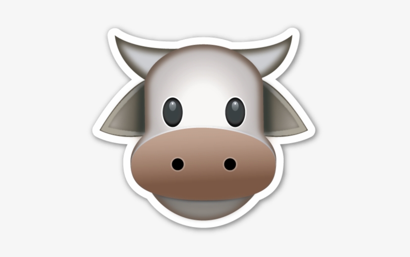Download Cow Face Whatsapp Emoji Cow HD Transparent PNG