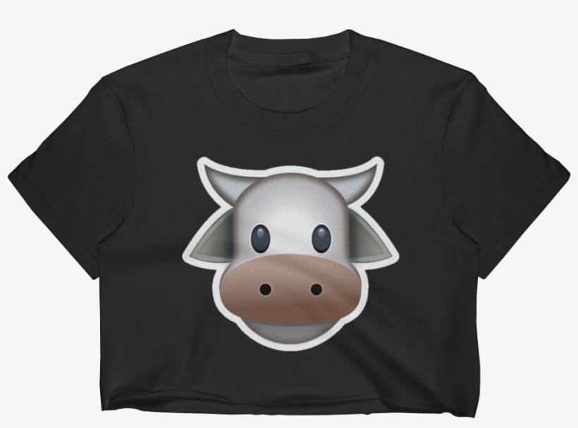 Emoji Crop Top T Shirt - Cattle, transparent png download
