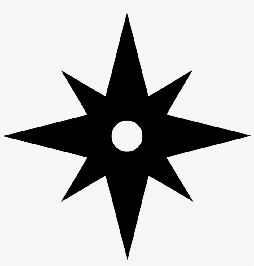 Ninja Star - - Black 8 Pointed Star, transparent png download