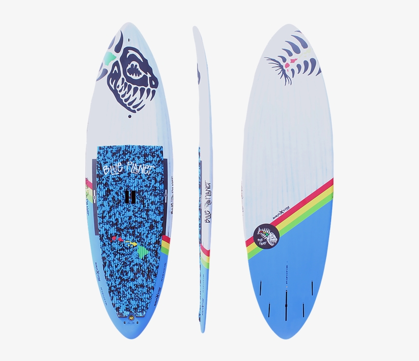 8'4x28 Ninja Star Wht-blue Carbon - Hawaii, transparent png download