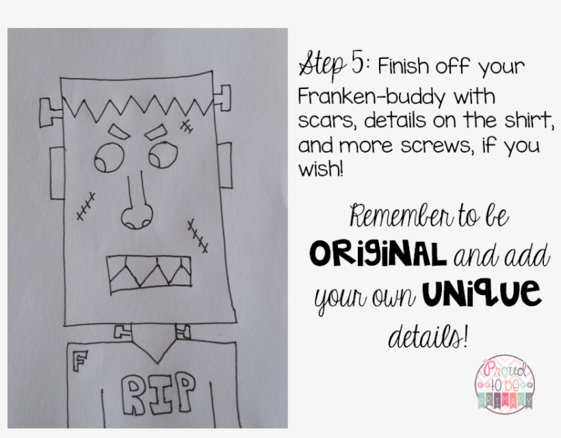 Frankenstein Drawing Activity - Drawing, transparent png download