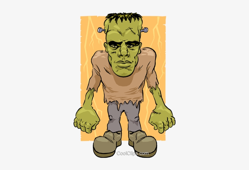 Cartoon Frankenstein Royalty Free Vector Clip Art Illustration - Cartoon Frankenstein Monster, transparent png download