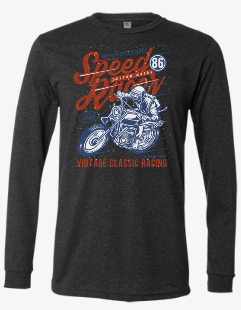 Speed Racer 3501 Bella Canvas Men's Jersey Ls T-shirt - Calvendo Motorrad - Nostalgische Momente, transparent png download