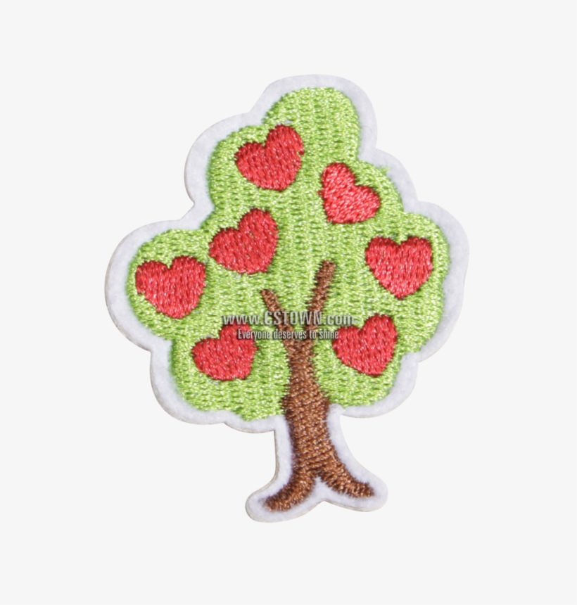 Stock Cartoon Heart Tree Embroidered Patch - Embroidered Patch, transparent png download