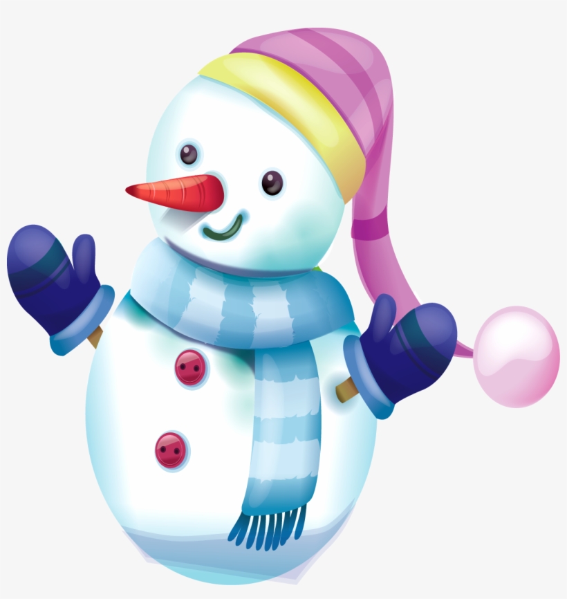 Beautiful Snowman Clipart - Png Snowman, transparent png download