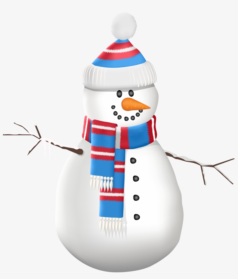 Christmas Painting Watercolor Snowman Hat Scarf Source - Hat, transparent png download