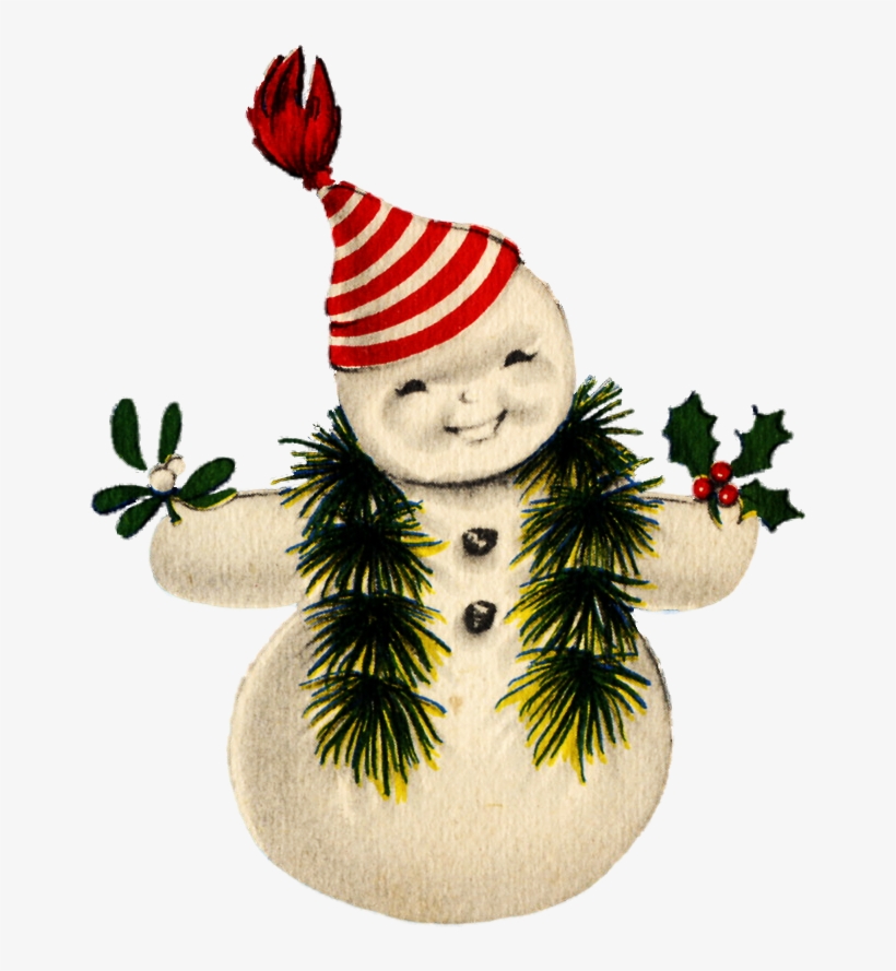 Vintage Snowman, transparent png download