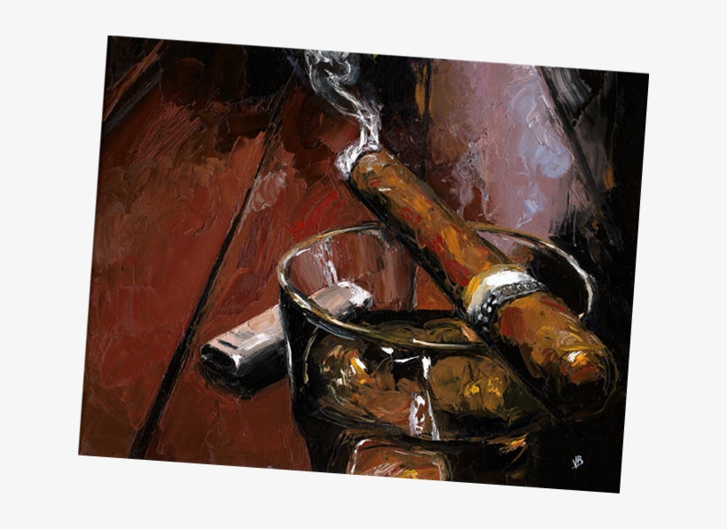 I Love This Little Piece Of Gentleman Art - Gentleman Jack And A Cigar, transparent png download