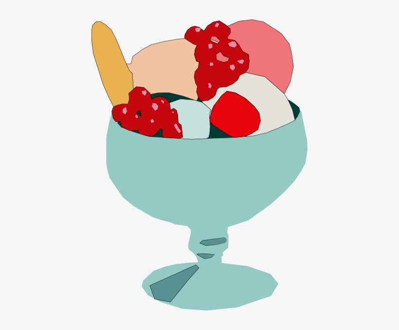 Ice Cream Bowl Clipart - Taça De Sorvete Desenho Png, transparent png download