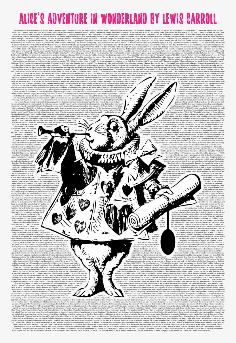 Alice In Wonderland Novel Rabbit Text Print - Alice In Wonderland White Rabbit, transparent png download