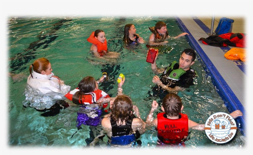Kids Don't Float Pool Session - Life Jacket In Pool, transparent png download
