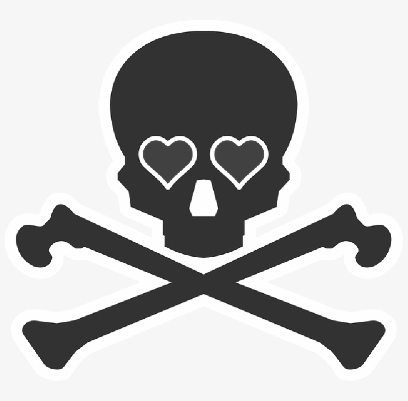 Death, Heart, Skull - Skull With Hearts Shot Glass, transparent png download
