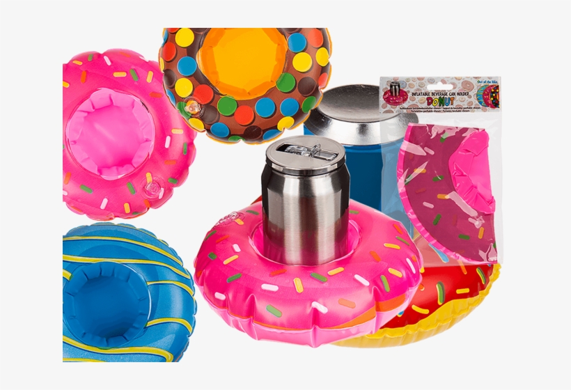 Picture 2 Of - Blauwe Opblaasbare Donut Blikjes Houder, transparent png download