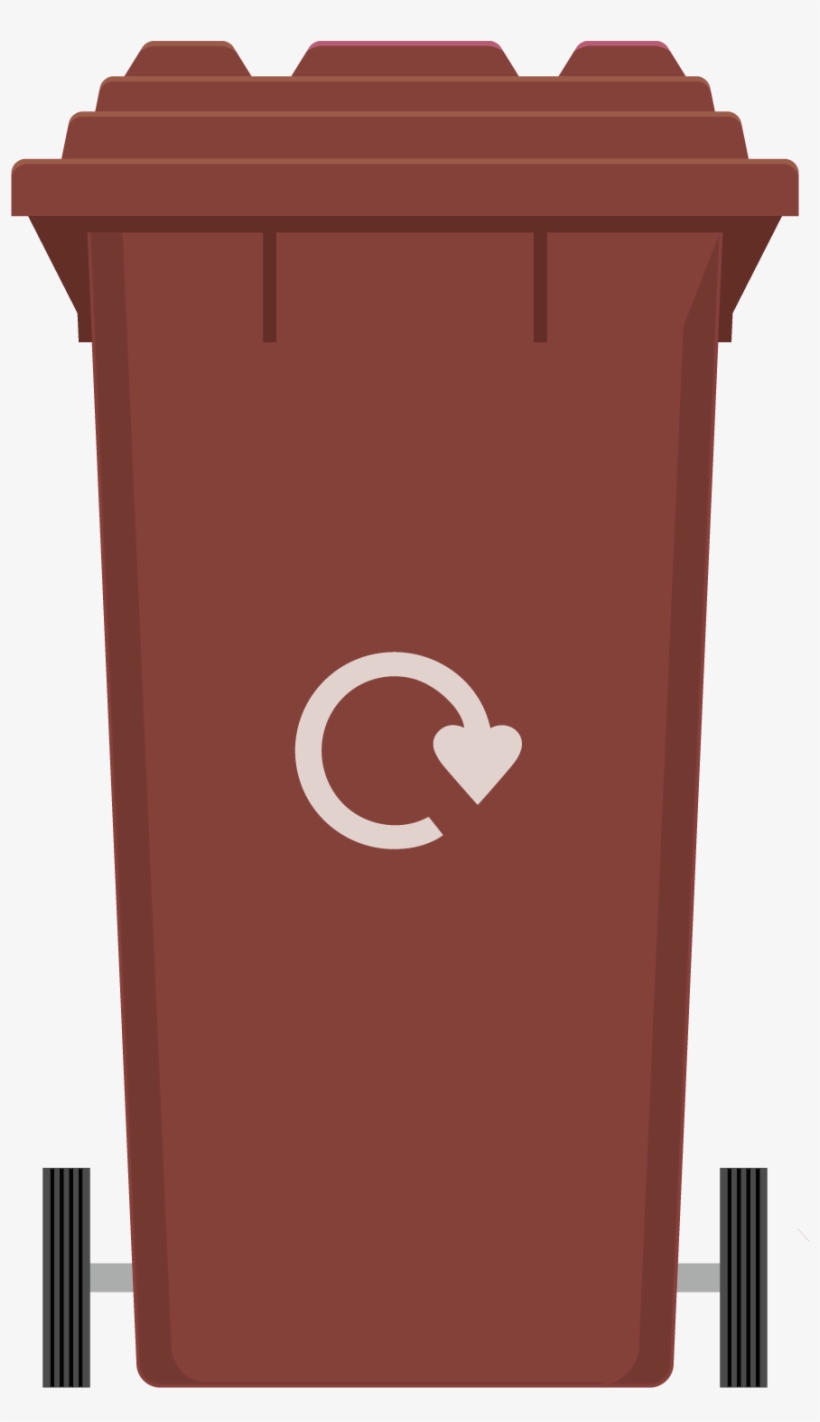 Brown Lidded Bin - Compost Bin Brown Egg, transparent png download