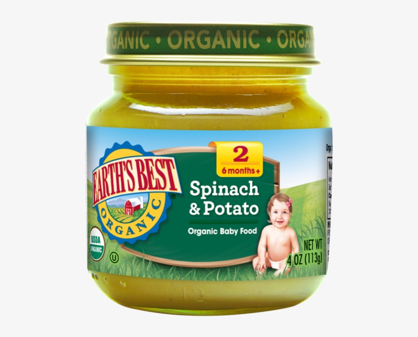 Spinach & Potatoes - Earth's Best, transparent png download